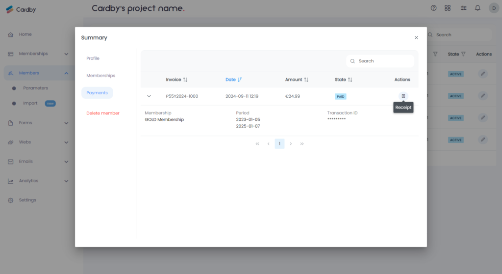 cardby platform automate payments membership management